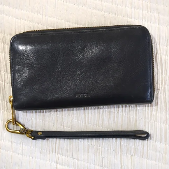 FOSSIL black Leather medium Wallet - Picture 3 of 13